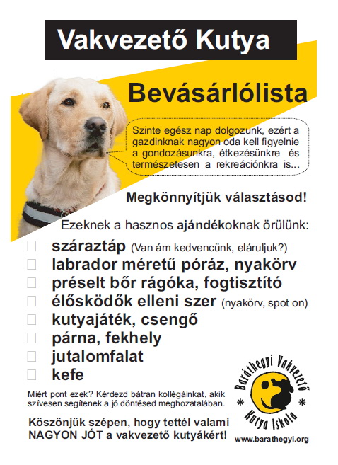 Meglepetés  vakvezető kutyáknak a Fressnapf Miskolc Áruházban