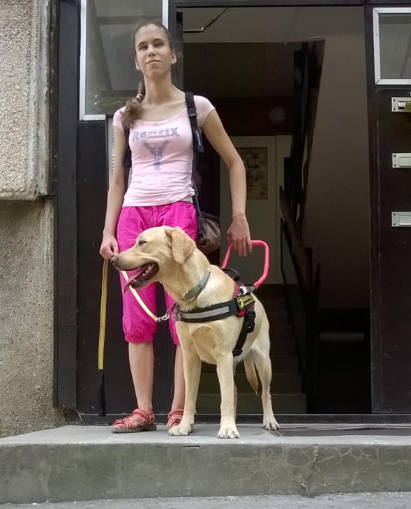 Alexa and her guide dog, Fahéj