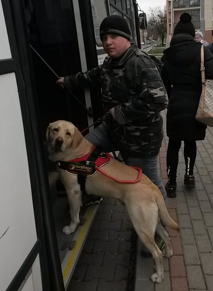 Milán and His Guide Dog Nelson’ s Exam